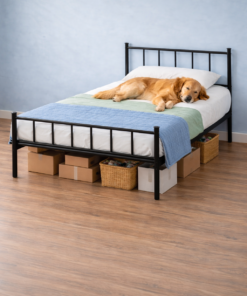 Alternative view of Twin Metal Platform Bed Frame with Steel Slats & Under-Bed Storage